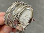 BV Factory Bvlgari Quartz Serpenti 101817 35mm Steel Roman Numerals White Dial - Image 3