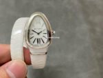 BV Factory Bvlgari Quartz Serpenti 102613 35mm White Ceramic Roman Numerals White Dial
