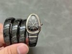 BV Factory Bvlgari Quartz Serpenti 102735 35mm Black Ceramic Roman Numerals Black Dial