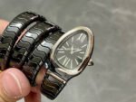 BV Factory Bvlgari Quartz Serpenti 102735 35mm Black Ceramic Roman Numerals Black Dial - Image 3