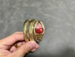 BV Factory Bvlgari Quartz Serpenti 103070 35mm Full Gold Roman Numerals Red Dial - Image 4