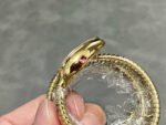BV Factory Bvlgari Quartz Serpenti 103070 35mm Full Gold Roman Numerals Red Dial - Image 6