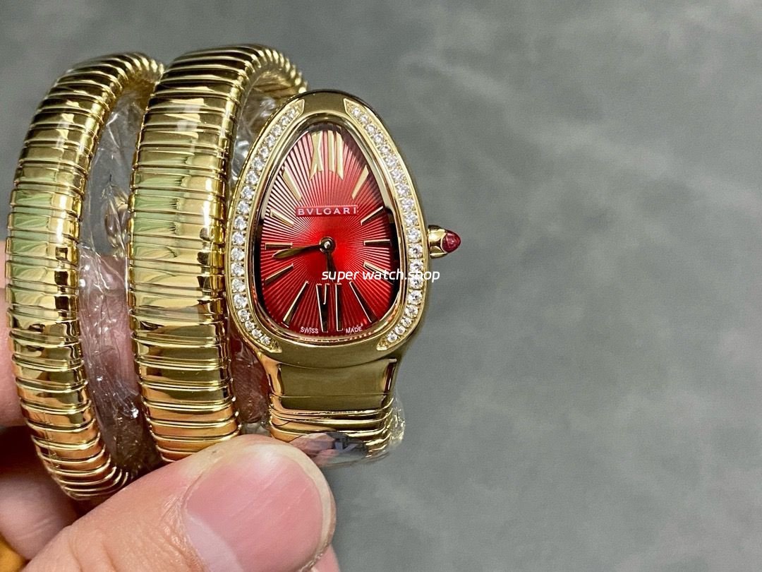 BV-Factory-Bvlgari-Serpenti-103070-35mm-Full-Gold-Roman-Numerals-Red-solid-Dial-8.jpg BV Factory Bvlgari Quartz Serpenti 103070 35mm Full Gold Roman Numerals Red Dial - Image 1