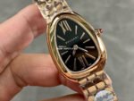 BV Factory Bvlgari Quartz Serpenti 103948 33mm Full Steel Rose Gold Roman Numerals Black Dial - Image 2