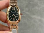 BV Factory Bvlgari Quartz Serpenti 103948 33mm Full Steel Rose Gold Roman Numerals Black Dial