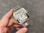 BV Factory Cartier Santos WSSA0009 39.8mm Full Steel White Dial - Image 4
