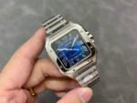BV Factory Cartier Santos WSSA0013 39.8mm Full Steel Blue Dial - Image 4