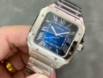 BV Factory Cartier Santos WSSA0013 39.8mm Full Steel Blue Dial - Image 3