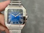 BV Factory Cartier Santos WSSA0013 39.8mm Full Steel Blue Dial