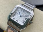 BV Factory Cartier Santos WSSA0029 35.1mm Full Steel Roman Numerals White Dial - Image 3