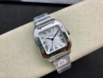 BV Factory Cartier Santos WSSA0029 35.1mm Full Steel Roman Numerals White Dial - Image 4