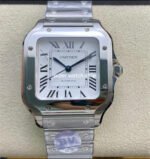 BV Factory Cartier Santos WSSA0029 35.1mm Full Steel Roman Numerals White Dial