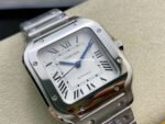BV Factory Cartier Santos WSSA0029 35.1mm Full Steel Roman Numerals White Dial - Image 2