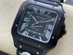 BV Factory Cartier Santos WSSA0039 39.8mm Steel Rubber Strap Roman Numerals Black Dial - Image 3