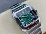 BV Factory Cartier Santos WSSA0061 35.1mm Full Steel Roman Numerals Green Dial - Image 2