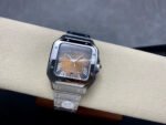 BV Factory Cartier Santos WSSA0064 39.8mm Full Steel Roman Numerals Orange Dial - Image 5