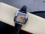 BV Factory Cartier Santos WSSA0064 39.8mm Steel Leather Strap Roman Numerals Orange Dial - Image 4