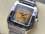 BV Factory Cartier Santos WSSA0065 35.1mm Full Steel Roman Numerals Orange Dial - Image 3