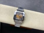 BV Factory Cartier Santos WSSA0065 35.1mm Full Steel Roman Numerals Orange Dial - Image 4