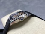 BV Factory Cartier Santos WSSA0065 35.1mm Steel Leather Strap Roman Numerals Orange Dial - Image 6