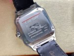 BV Factory Cartier Santos WSSA0065 35.1mm Steel Leather Strap Roman Numerals Orange Dial - Image 7