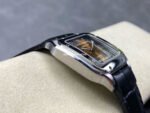 BV Factory Cartier Santos WSSA0065 35.1mm Steel Leather Strap Roman Numerals Orange Dial - Image 5