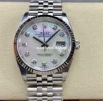 Clean Factory Rolex Datejust 126234-0019 36mm Full 904L Diamond Mop Mother Of Pearl Dial Jubilee