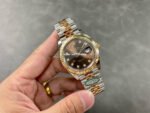 Clean Factory Rolex Datejust 126331-0004 41mm Half Rose Gold Diamond Brown Dial Jubilee - Image 4