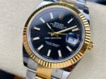 Clean Factory Rolex Datejust 126333-0013 41mm Half Gold Black Dial - Image 3