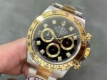 Clean Factory Rolex Daytona 116503-0008 40mm Half Gold Diamond Mop Black Dial - Image 3
