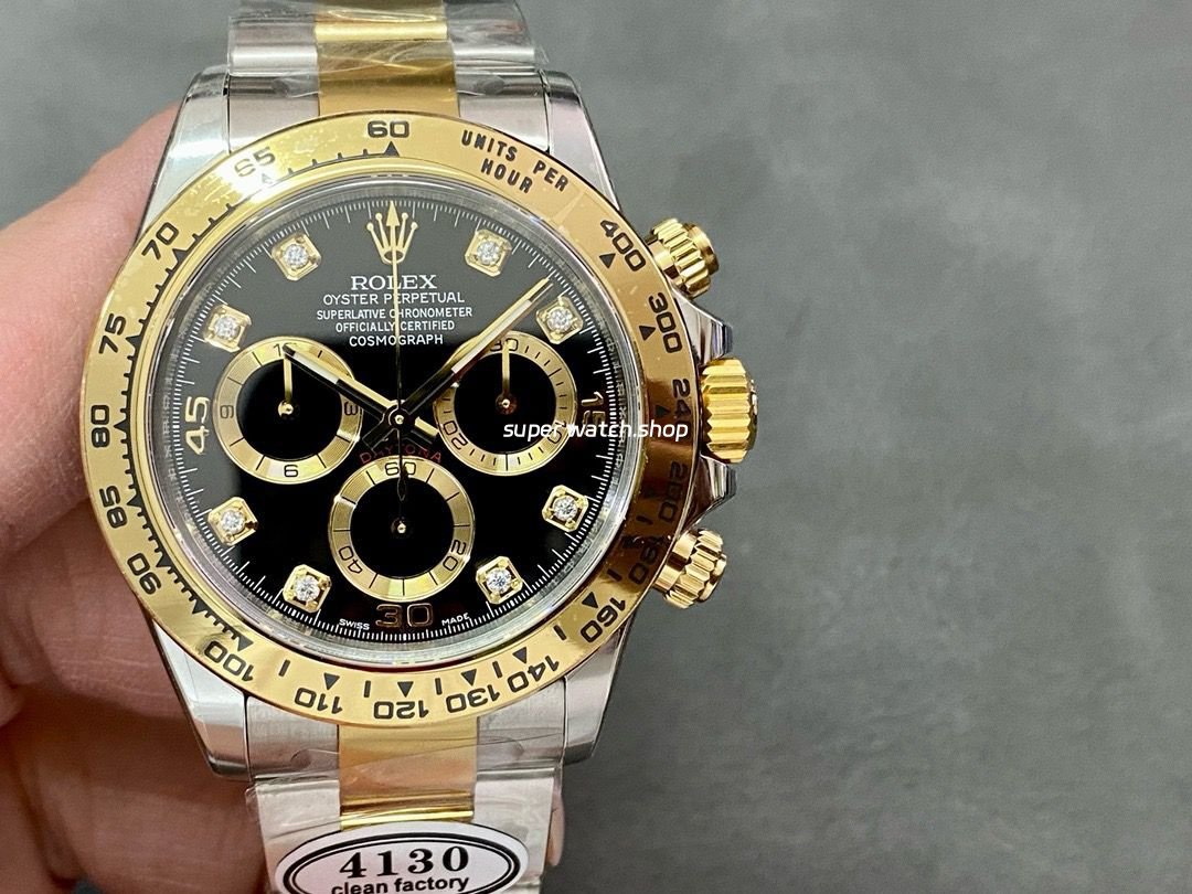 Clean-Factory-Rolex-Daytona-116503-0008-40mm-Half-Gold-Diamond-Mop-Black-Dial-9.jpg Clean Factory Rolex Daytona 116503-0008 40mm Half Gold Diamond Mop Black Dial - Image 1