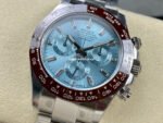 Clean Factory Rolex Daytona 116506-0002 40mm Full Platinum Ice Diamond Baguette Blue Dial - Image 3