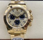 Clean Factory Rolex Daytona 116508-0014 40mm Full Gold Black Eye Gold Dial