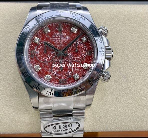 Clean-Factory-Rolex-Daytona-116509G-40MM-Full-White-Gold-Diamond-Red-Dial-6.jpg Clean Factory Rolex Daytona 116509G 40mm Full White Gold Diamond Red Dial - Image 1