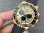 Clean Factory Rolex Daytona 116518LN-0048 40mm Yellow Gold Oysterflex Black Eye Gold Dial - Image 3
