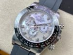 Clean Factory Rolex Daytona 116519LN-0026 40mm White Gold Oysterflex Diamond Mop Mother Of Pearl Dial - Image 3