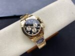 Clean Factory Rolex Daytona 126508-0003 40mm Full Yellow Gold Diamond Black Dial - Image 4