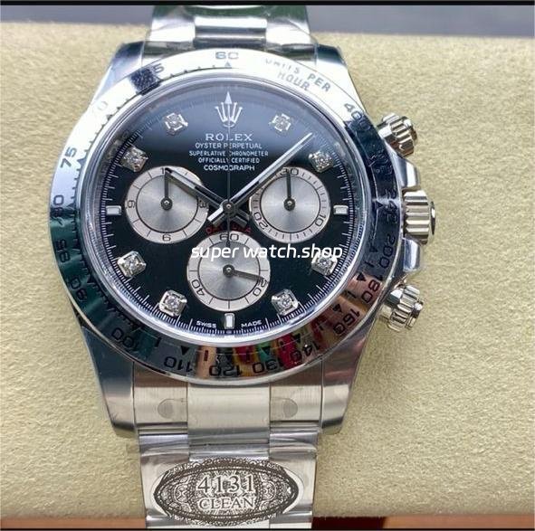 Clean-Factory-Rolex-Daytona-126509-0002-40mm-Full-White-Gold-Diamond-Black-Dial-2.jpg Clean Factory Rolex Daytona 126509-0002 40mm Full White Gold Diamond Black Dial - Image 1