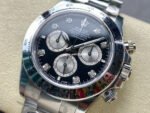 Clean Factory Rolex Daytona 126509-0002 40mm Full White Gold Diamond Black Dial - Image 3