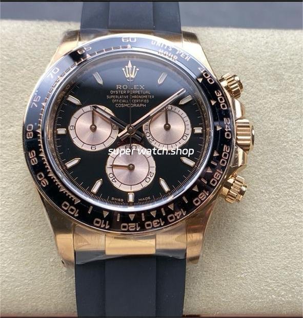 Clean-Factory-Rolex-Daytona-126515LN-0002-40mm-Rose-Gold-Rubber-Strap-Black-Dial-6.jpg Clean Factory Rolex Daytona 126515LN-0002 40mm Rose Gold Oysterflex Black Dial - Image 1