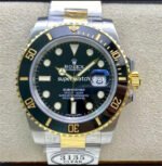 Clean Factory Rolex Submariner Date 116613LN 40mm Half Gold Black Dial