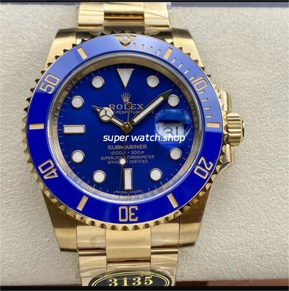 Clean-Factory-Rolex-Submariner-Date-116618LB-40mm-Full-Yellow-Gold-Blue-Dial-7.jpg Clean Factory Rolex Submariner Date 116618LB 40mm Full Yellow Gold Blue Dial - Image 1