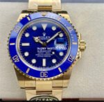 Clean Factory Rolex Submariner Date 126618LB-0002 41mm Full Yellow Gold Blue Dial
