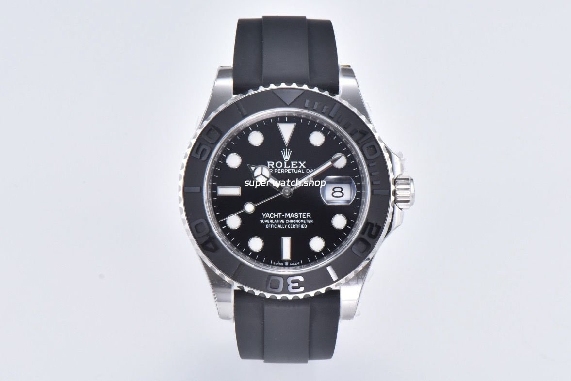 Clean-Factory-Rolex-Yacht-Master-226659-0002-42mm-White-Gold-Oysterflex-Black-Dial-8.jpg Clean Factory Rolex Yacht-Master 226659-0002 42mm White Gold Oysterflex Black Dial - Image 1