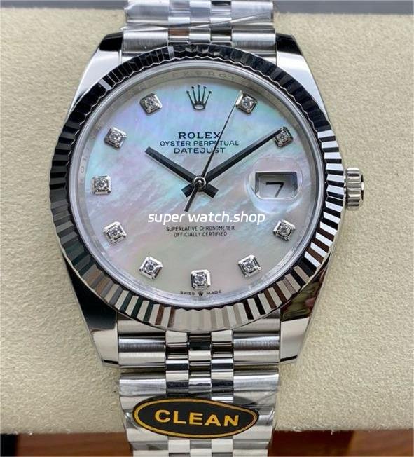 Clean-factory-Rolex-Datejust-126334-0020-41MM-Full-904L-Diamond-Mope-Mothe-9.jpg Clean factory Rolex Datejust 126334-0020 41mm Full 904L Diamond Mope Mother Of Pearl Dial Jubilee - Image 1