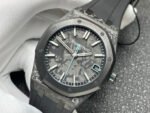 DIW Factory Audemars Piguet Royal Oak 15500 VOIDLINE Carbon Fiber Green Line Rubber Strap Black Dial - Image 4