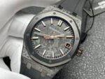 DIW Factory Audemars Piguet Royal Oak 15500 VOIDLINE Carbon Fiber Orange Line Rubber Strap Black Dial - Image 4