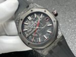 DIW Factory Audemars Piguet Royal Oak 15500 VOIDLINE Carbon Fiber Red Line Rubber Strap Black Dial - Image 3
