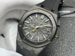 DIW Factory Audemars Piguet Royal Oak 15500 VOIDLINE Carbon Fiber Yellow Line Rubber Strap Black Dial - Image 4