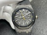DIW Factory Audemars Piguet Royal Oak 15500 VOIDLINE Carbon Fiber Yellow Line Rubber Strap Black Dial - Image 2